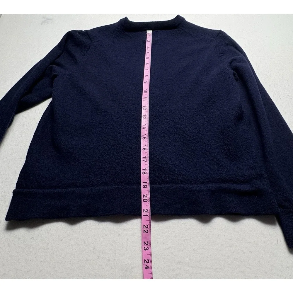 UNTUCKIT Men Frappato Shark Merino Wool Pullover Sweater Sz XL Navy Blue 4-9